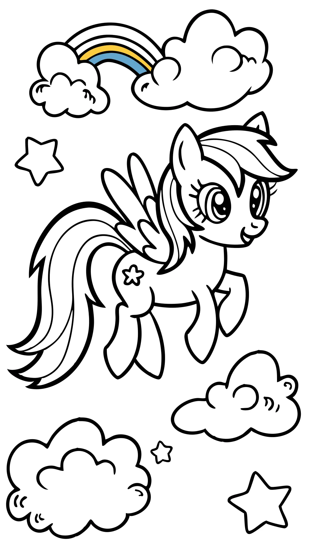 rainbow dash my little pony coloring page